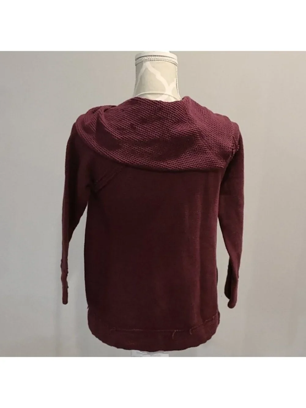 Lucky Brand Burgundy knit cowl neck sweater